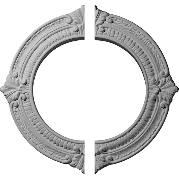 Ekena Millwork Benson Ceiling Medallion, Two Piece (Fits Canopies up to 8"), 13 1/8"OD x 8"ID x 5/8"P CM13BN2 - main